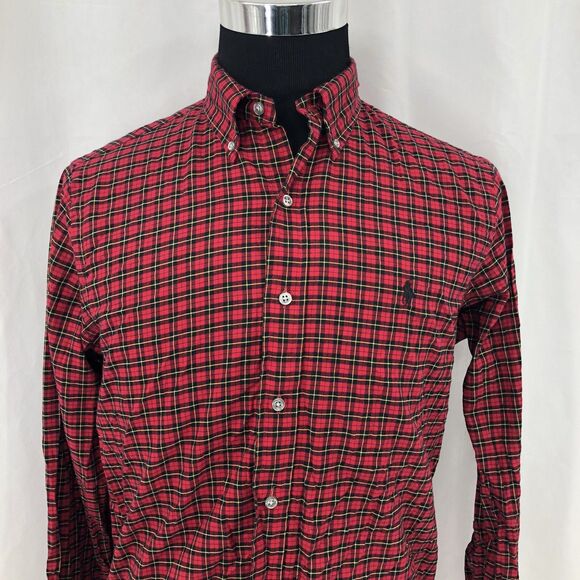 Polo by Ralph Lauren Other - Ralph Lauren Button Down Red Plaid Long Sleeve Pony Logo Flannel Shirt Medium